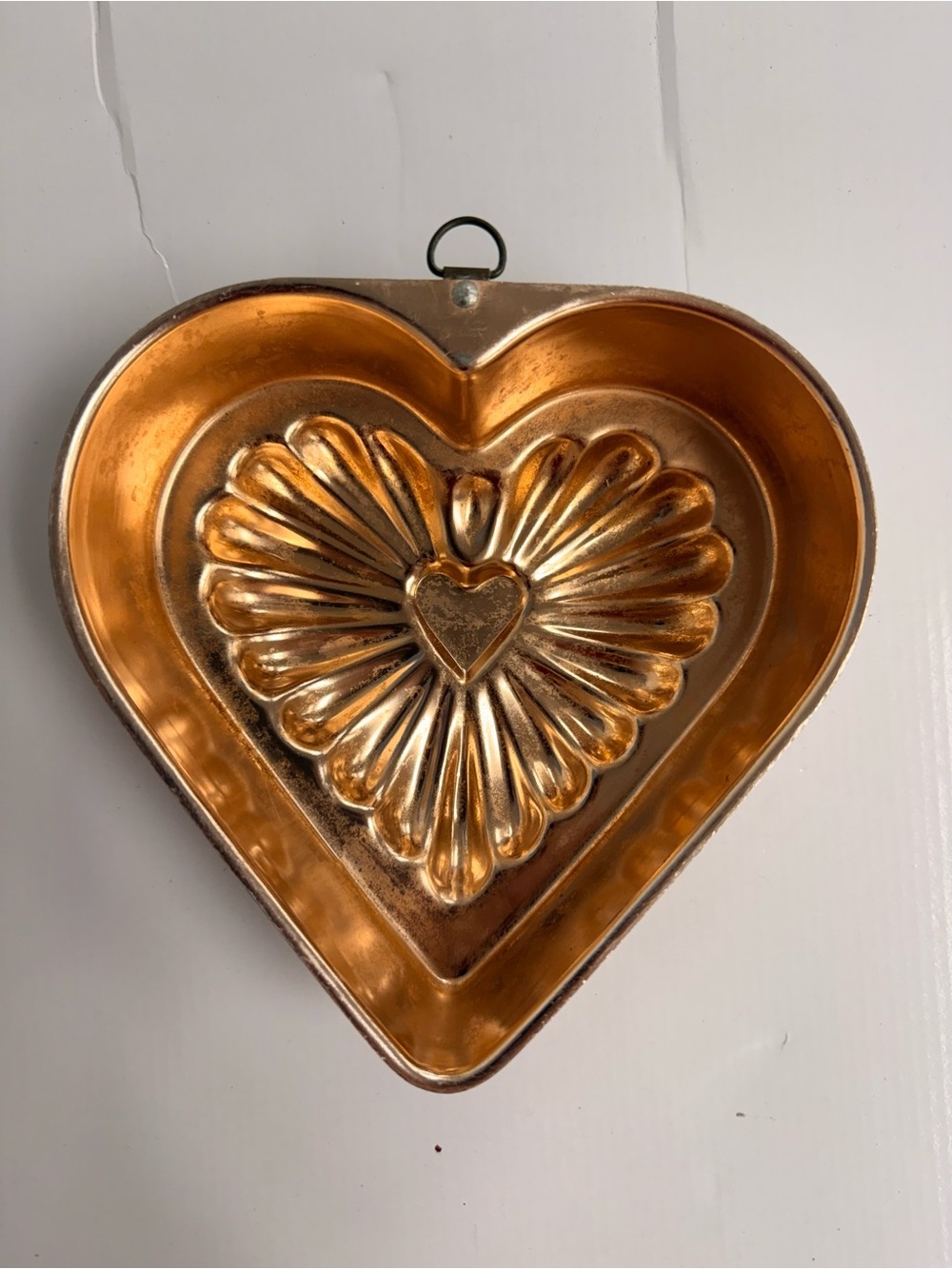 Vintage Jello Cake Mold Copper Metal Aluminum Pan